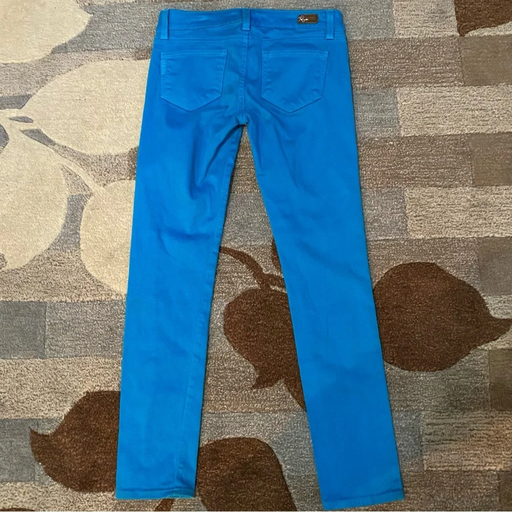 Paige Turquoise Peg Skinny Jeans